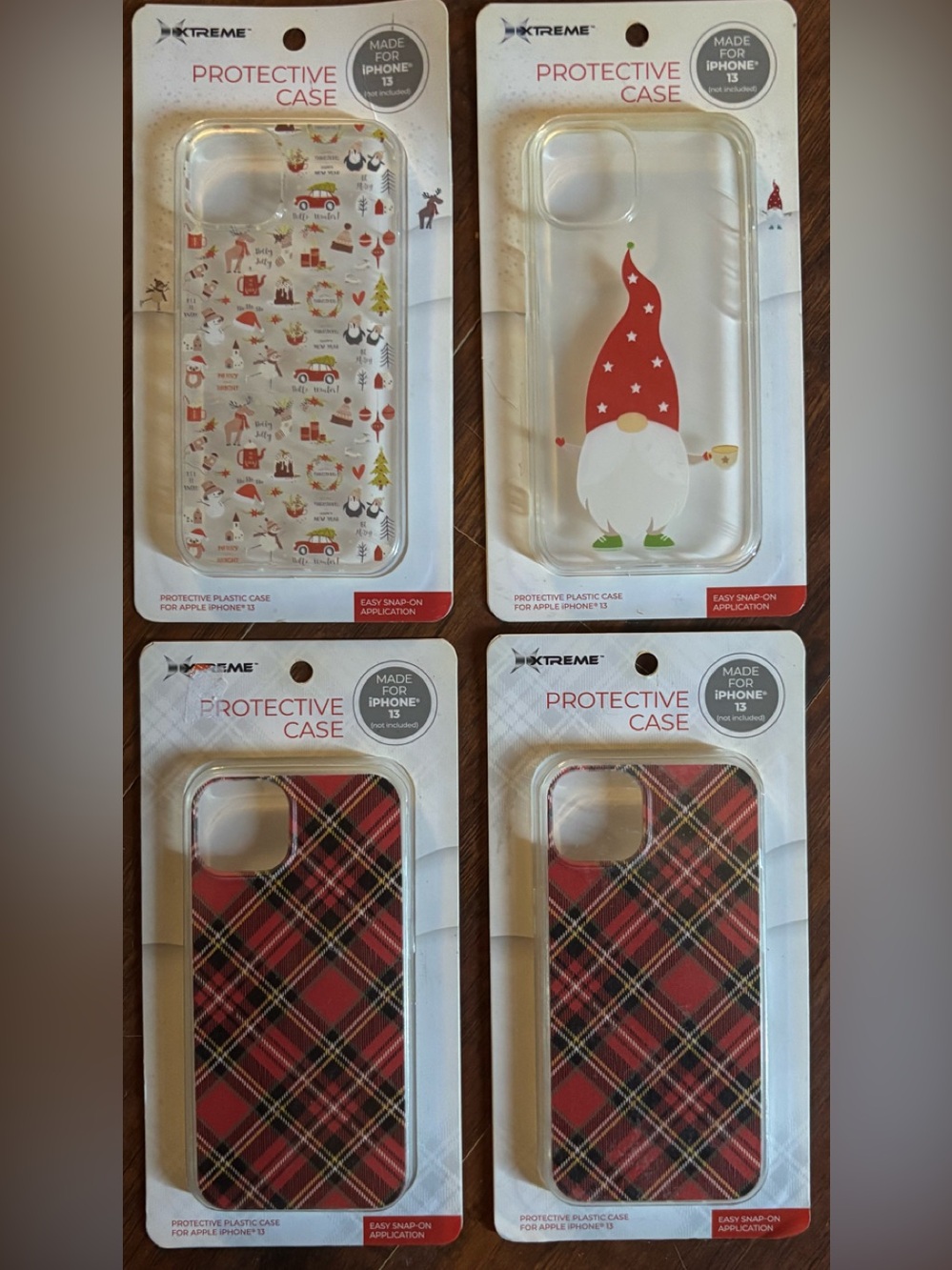 Protective Cases for iPhone 13–lot of 4–Christmas Editions